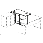 Шкаф-приставка к рабочему месту Karstula, левый (к столу F0167) F8676
