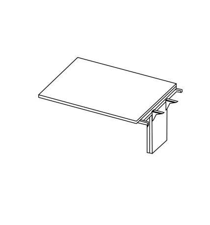 Добавочный модуль для стола для переговоров бетон
