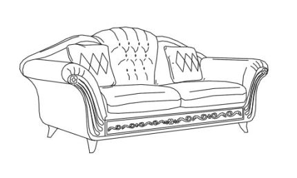 3-х местный диван-кровать с ортопедической решеткой (кожа Pull-Up) орех