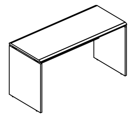 Стол письменный на каркасе ДСП (2 скоса) мокко премиум / мокко премиум