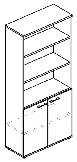 Шкаф для документов полузакрытый (топ ДСП) вяз либерти / вяз либерти