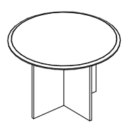 Стол для переговоров круглый на опоре ДСП вяз либерти