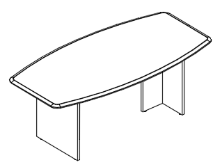 Стол для переговоров фигурный на опорах мокко премиум