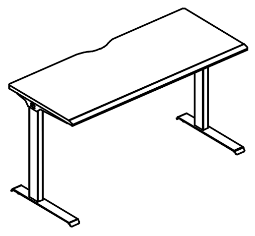 Стол 140 письменный на металлокаркасе МL (1 скос) мокко премиум / антрацит